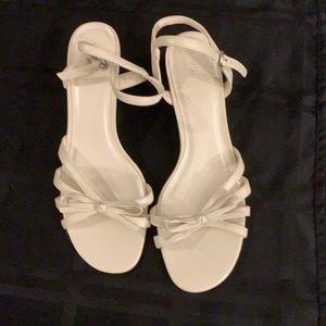 White sandals strap size 7